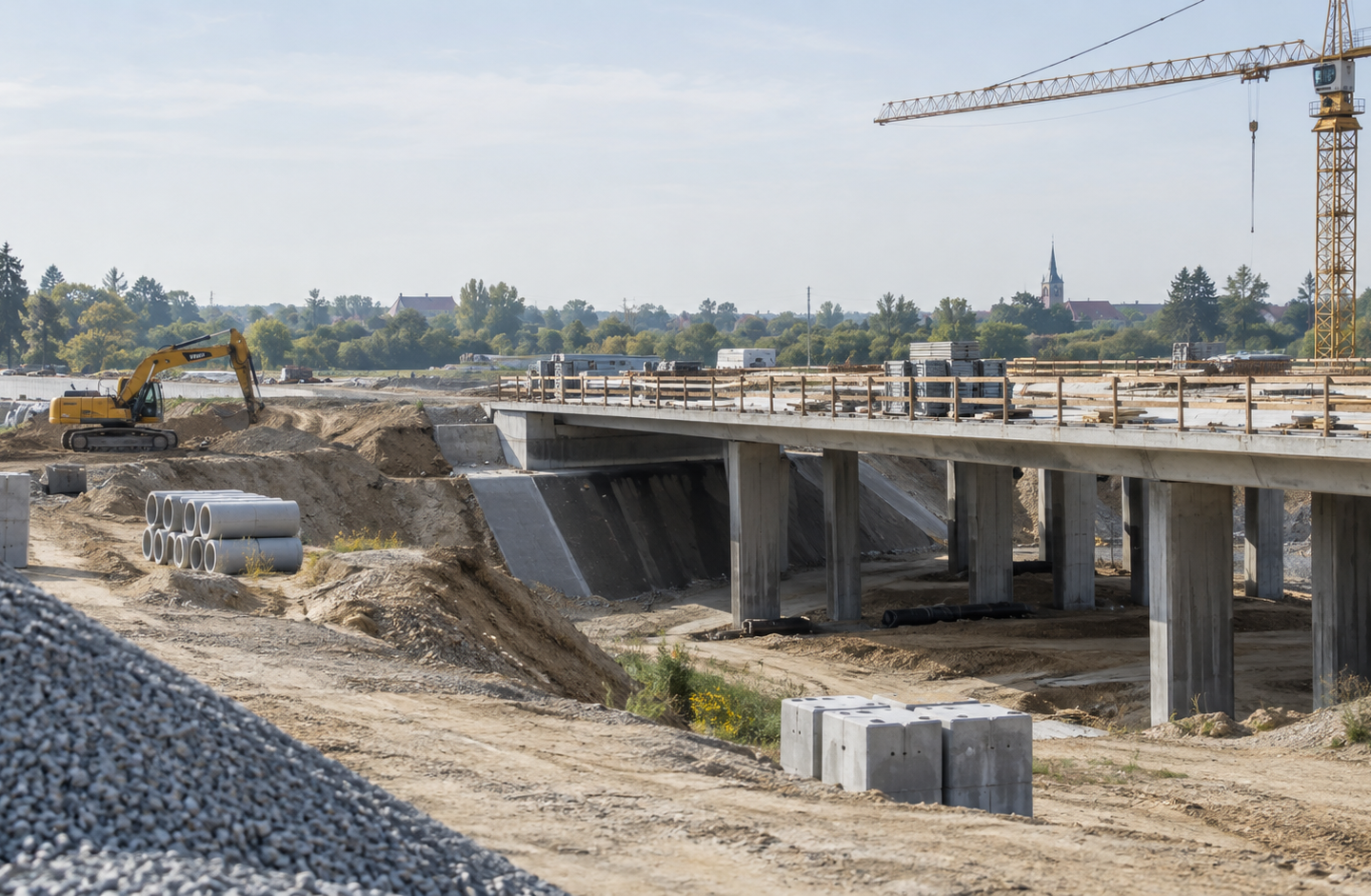 Neutralna ilustracja: budowa infrastruktury.