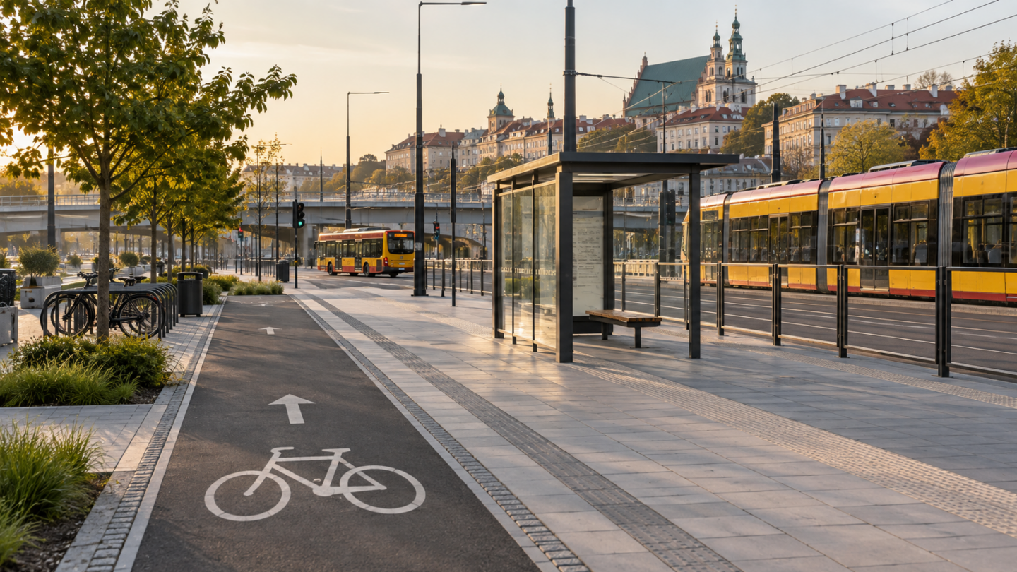 Neutralna ilustracja: węzeł transportowy.