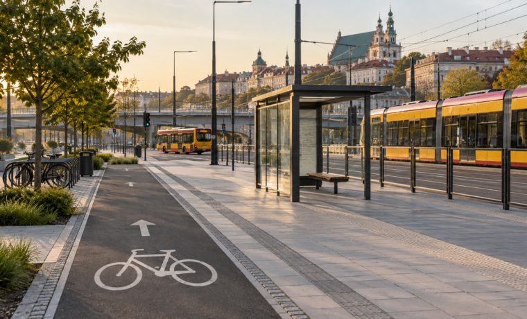 Neutralna ilustracja: węzeł transportowy.