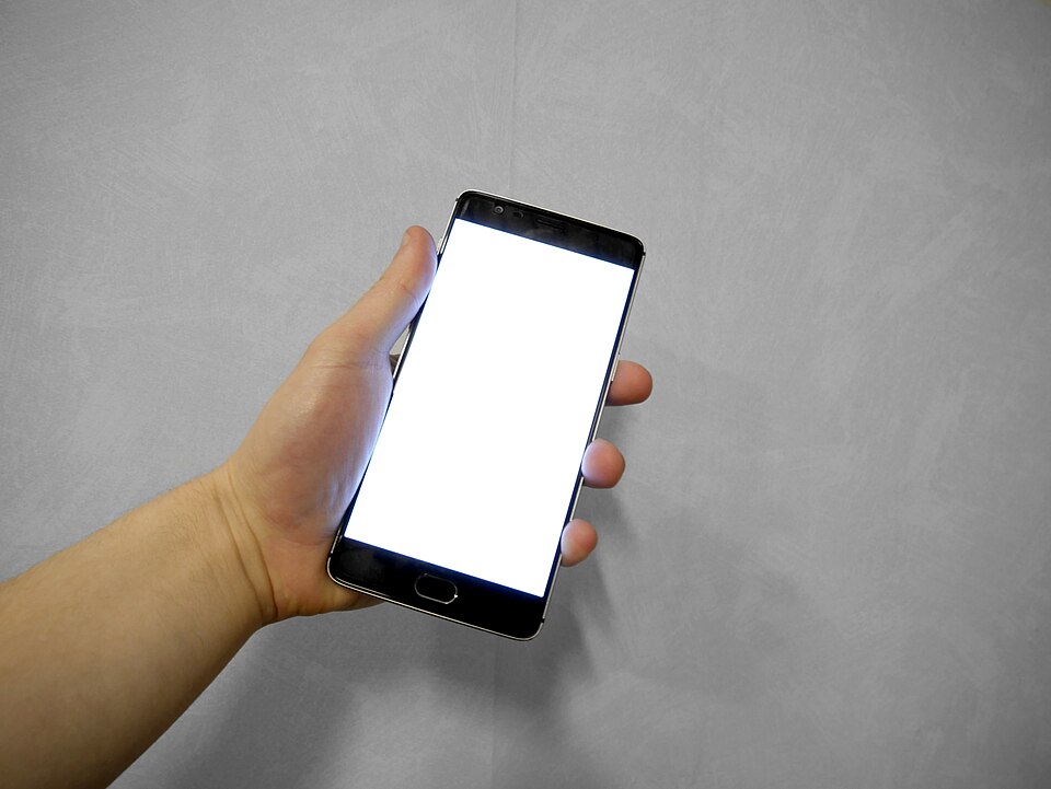 Dłonie trzymające smartfon z pustym ekranem, fotografia z 2016 roku. Ilustracja korzystania z telefonu, bez prezentacji konkretnego fałszywego wpisu.