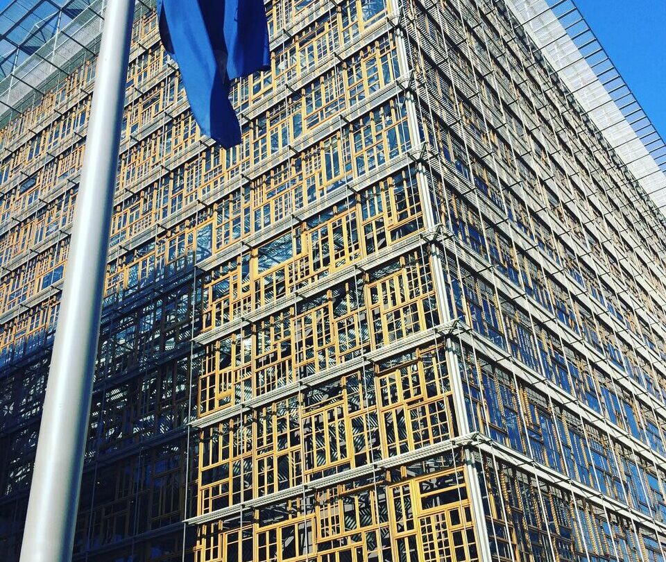 Europa Building w Brukseli, siedziba Rady UE i Rady Europejskiej, fotografia z 2019 roku. Nie dokumentuje planowanego szczytu 15–16 października.