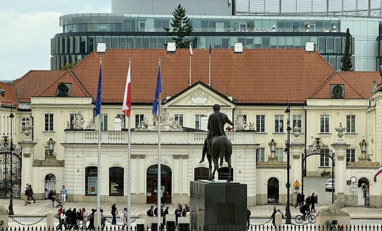 Pałac Potockich w Warszawie, siedziba MKiDN, fotografia z 24 września 2026 roku. Nie przedstawia infrastruktury informatycznej systemu SOP.